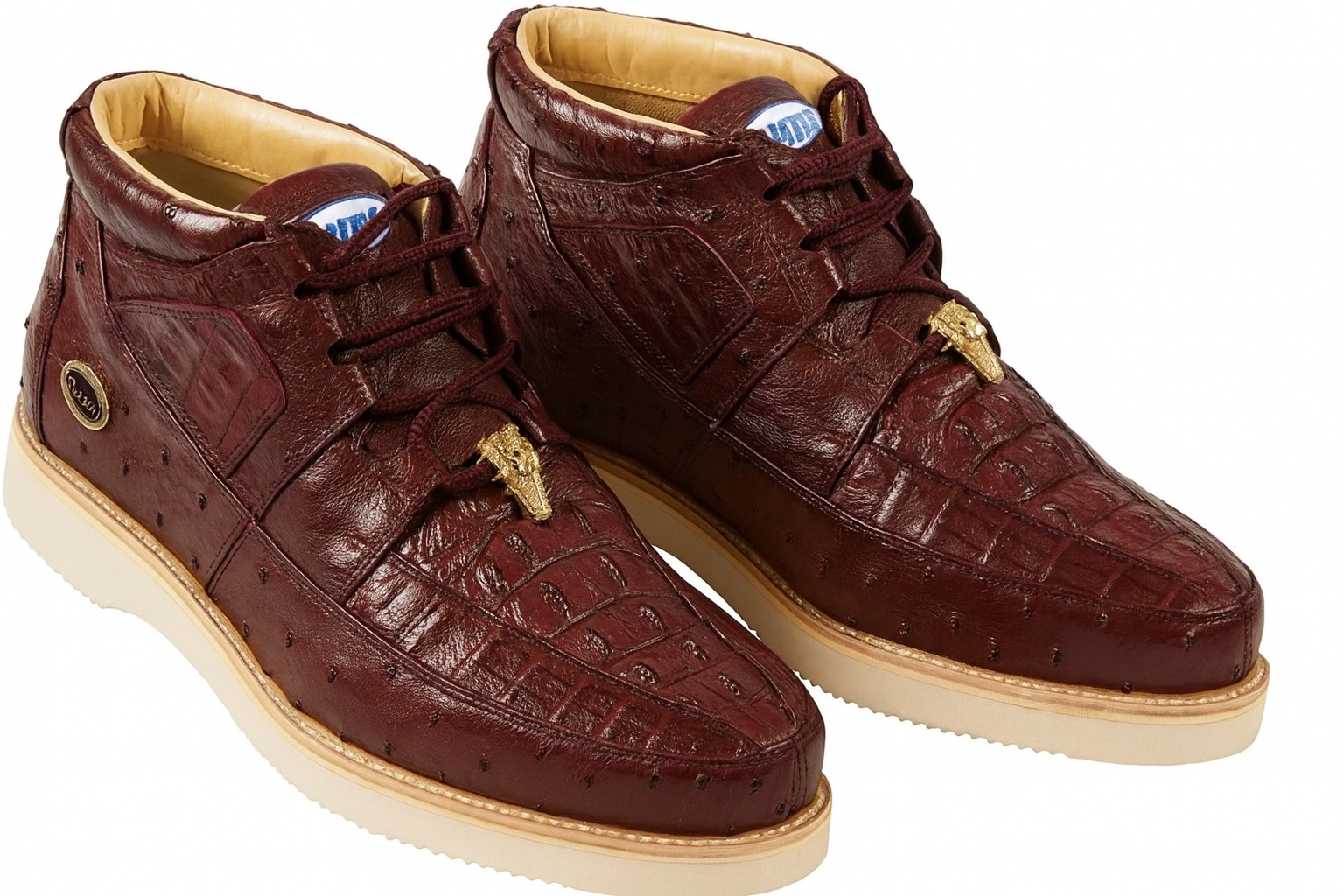 Men's Wild West Boots Caiman and Ostrich Skin Shoe 2ZA050206