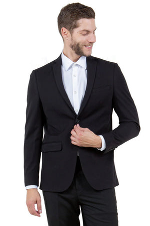 Mens Zegarie Brand Men's Basic Business Sport Coat Blazer in Black