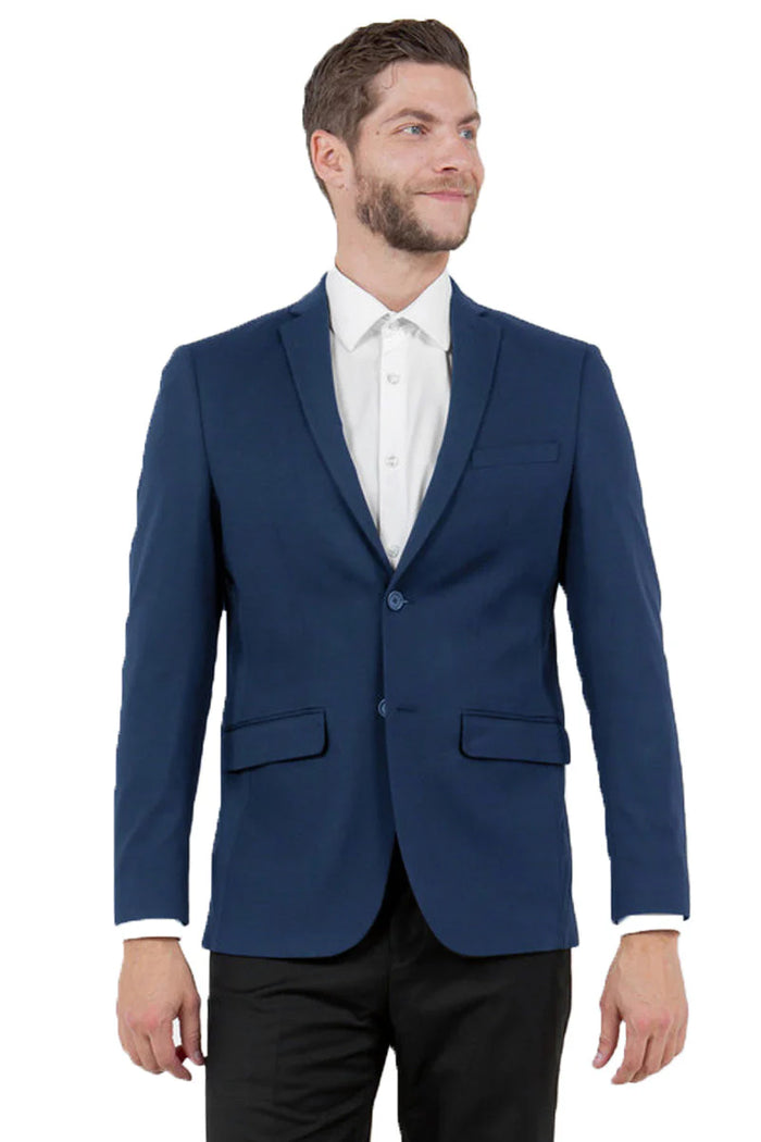 Mens Zegarie Brand Men's Basic Business Sport Coat Blazer in Navy Blue