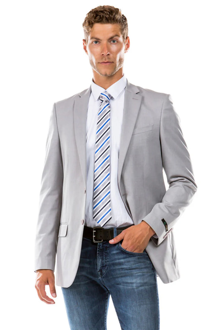 Mens Zegarie Brand Men's Designer Suit Separate Jacket in Light Grey