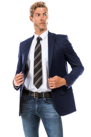 Mens Zegarie Brand Men's Designer Suit Separate Jacket in Navy