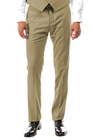 Mens Zegarie Brand Men's Designer Wool Suit Separate Pants in Tan