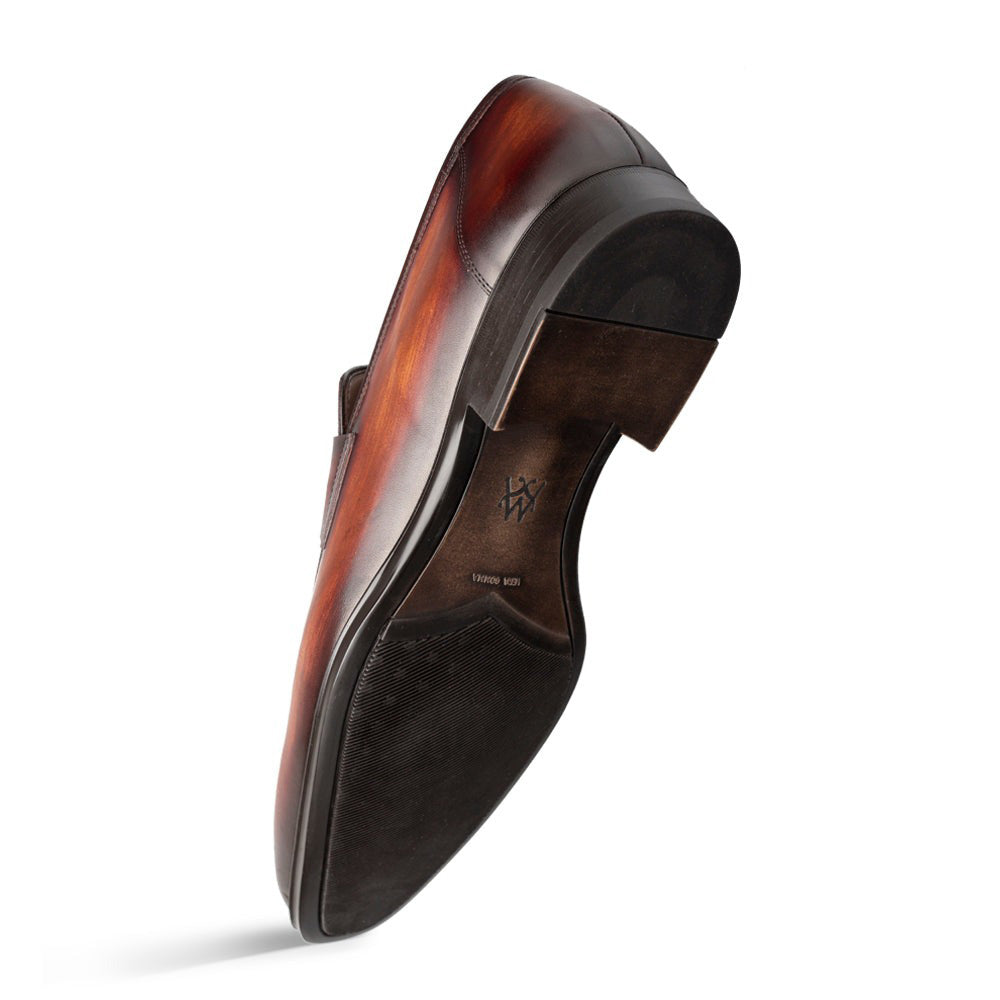 Mezlan Avenue Rubber Sole Penny Loafers Cognac / Rust (20910)