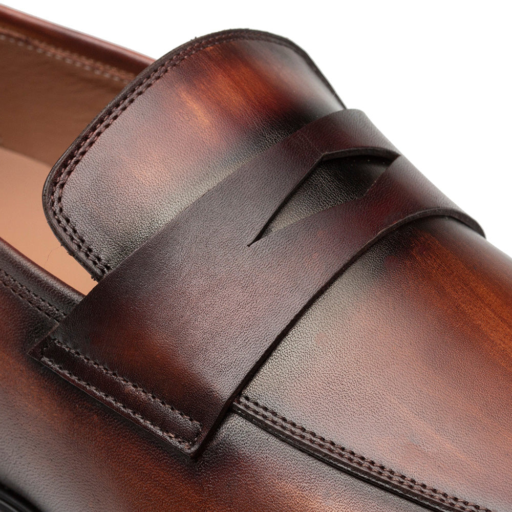 Mezlan Avenue Rubber Sole Penny Loafers Cognac / Rust (20910)