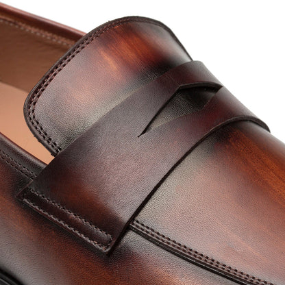 Mezlan Avenue Rubber Sole Penny Loafers Cognac / Rust (20910)
