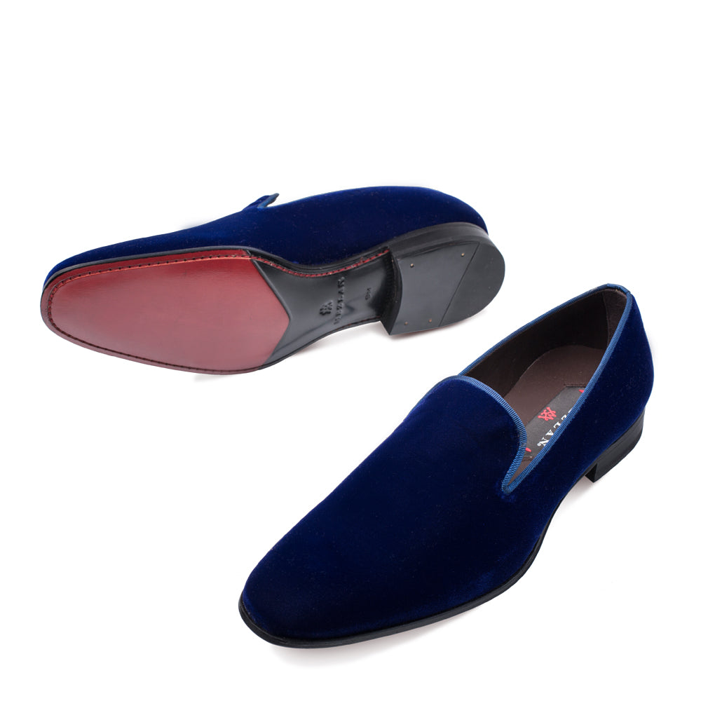 Mens Mezlan Lublin Velvet Tuxedo Loafers in Navy - Last Call Size 9,9.5,10,10.5,13