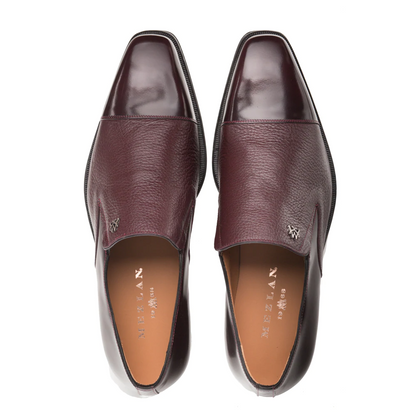 Mezlan Milani Deerskin Cap Toe Loafers Burgundy (18984)