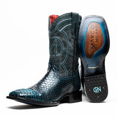 marco-di-milano-missouri-black-blue-python-square-toe-cowboy-boots