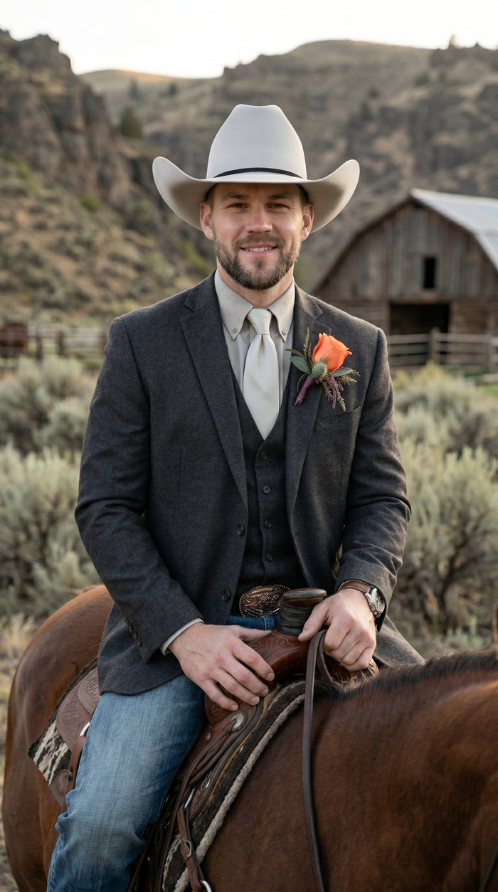 Men’s Western Style Blazer, Classic Cowboy Suit Jacket for Weddings and Country Events in Black, Navy, Sapphire Blue, Charcoal and Olive