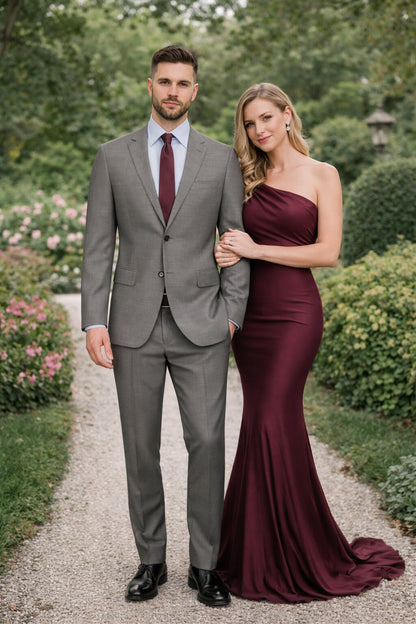 Slim Fit Tiglio Wool Suit – Modern Tailored Two-Piece Formal Suit