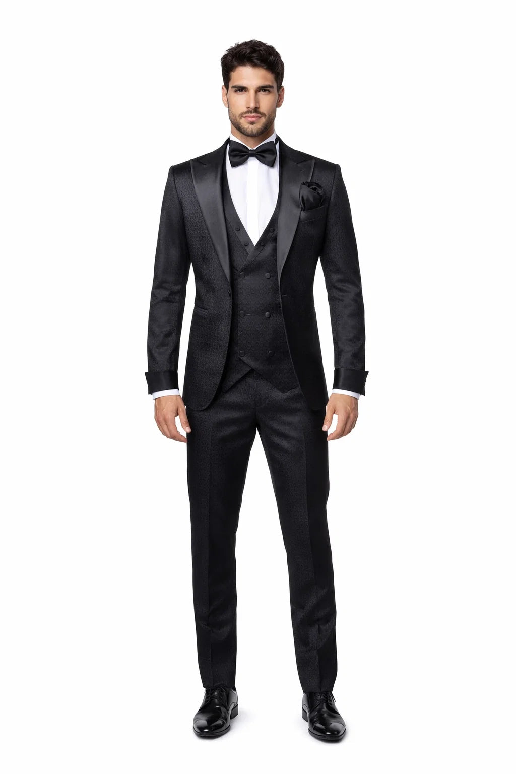 Modern Men's Black Suit - Rossi Man Ford Slim Fit Design | RM1912