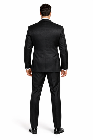 Modern Men's Black Suit - Rossi Man Ford Slim Fit Design | RM1912