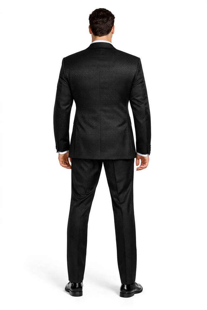 Modern Men's Black Suit - Rossi Man Ford Slim Fit Design | RM1912
