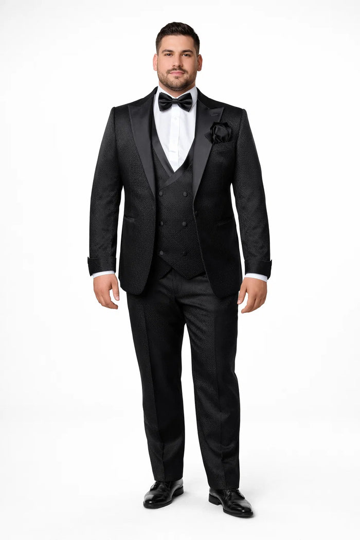 Modern Men's Black Suit - Rossi Man Ford Slim Fit Design | RM1912