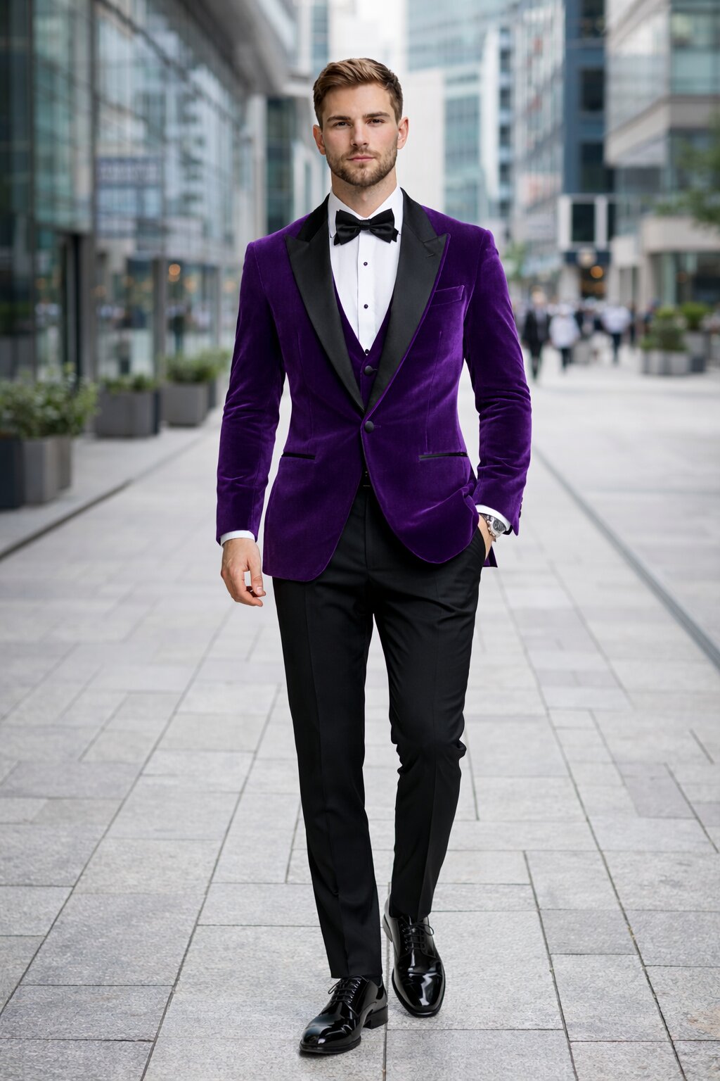 Purple Prom Suit - Purple Prom Outfit - Purple Prom Velvet  Tuxedo
