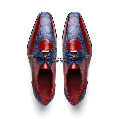 Marco Di Milano Moncalieri - Navy & Red Leather Loafers