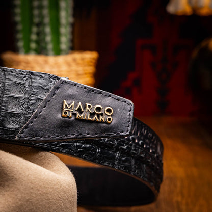 Marco Di Milano Montana Belt Black Leather Loafer