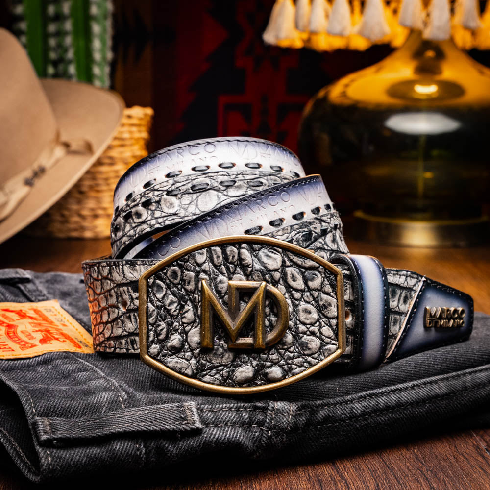 Marco Di Milano Montana Belt - Stone Gray Leather Loafer