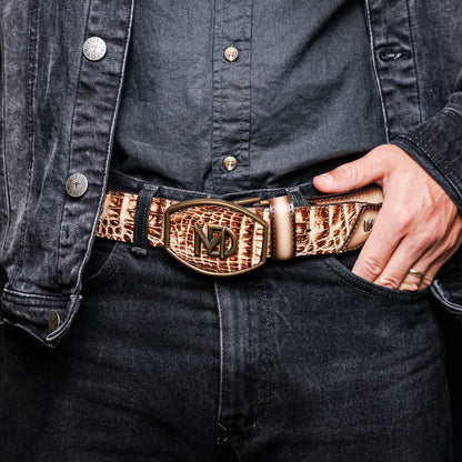 Marco Di Milano Montana Belt Stone Orix Leather Shoe