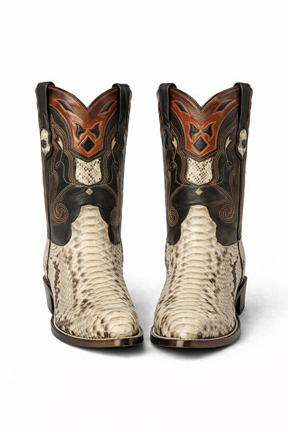 Men's Wild West Python Skin J Toe Boots 29957