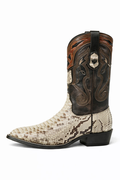 Men's Wild West Python Skin J Toe Boots 29957
