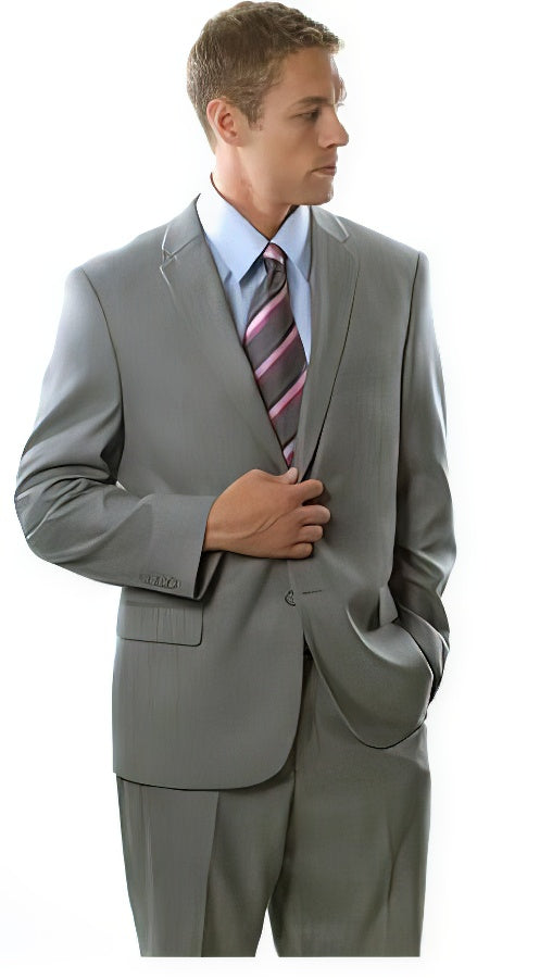Brand: Caravelli Collezione Suit - Caravelli Suit - Caravelli italy Caravelli Men's Shark Pattern 2 Button Grey Suit