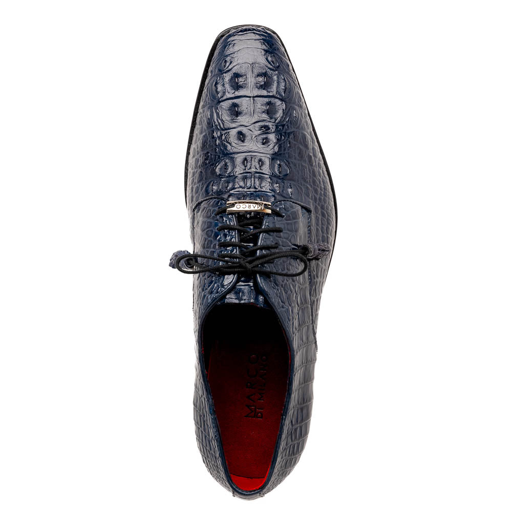 Marco Di Milano Nilo Navy Nile Crocodile Derby Shoe