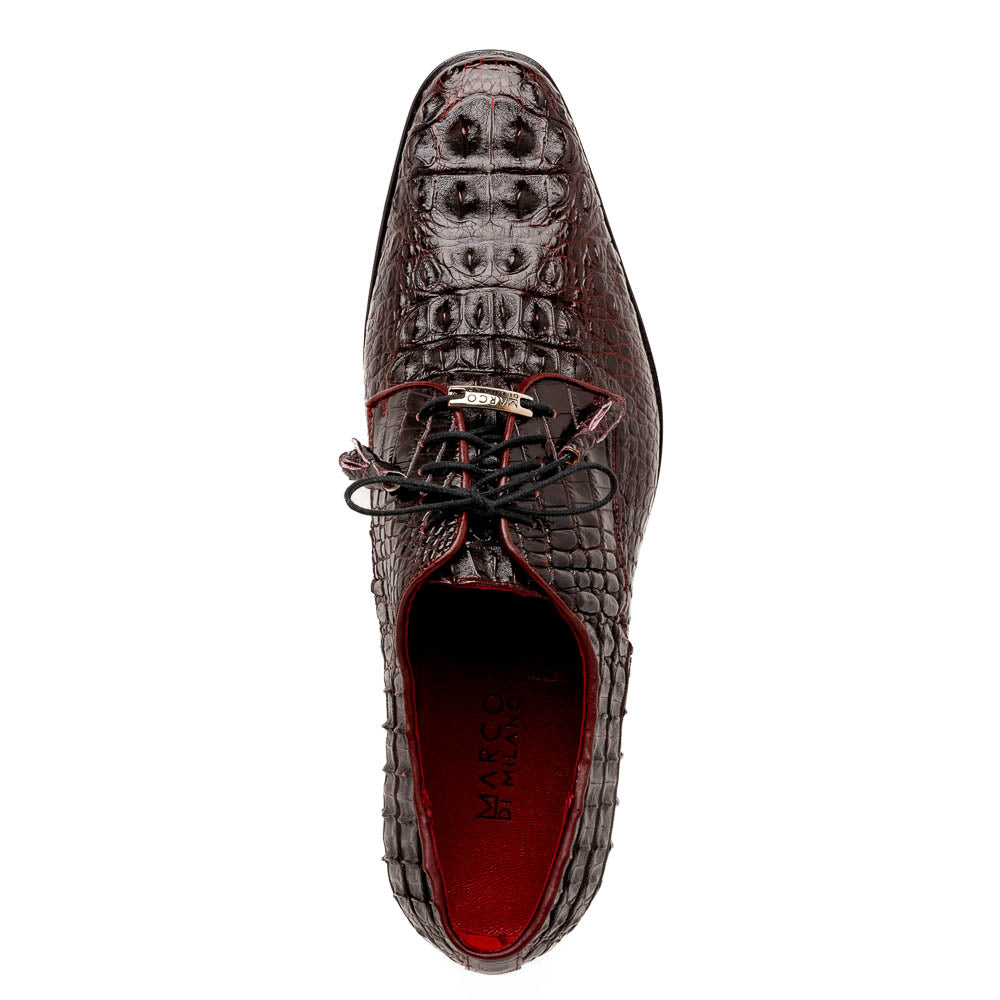 Marco Di Milano Nilo Wine Nile Crocodile Derby Shoe