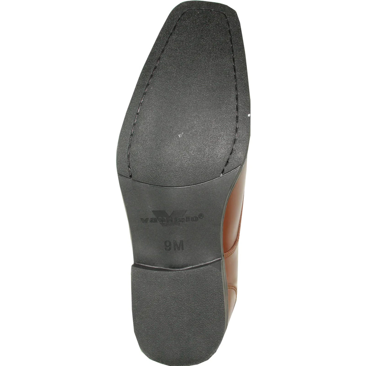 Bravo Mens Modern Pointy Square Toe Oxford Dress Shoe in Cognac