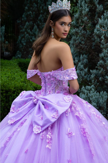 Off Shoulder Bow Ball Gown by GLS Gloria GL3524 - Quinceanera Dresses