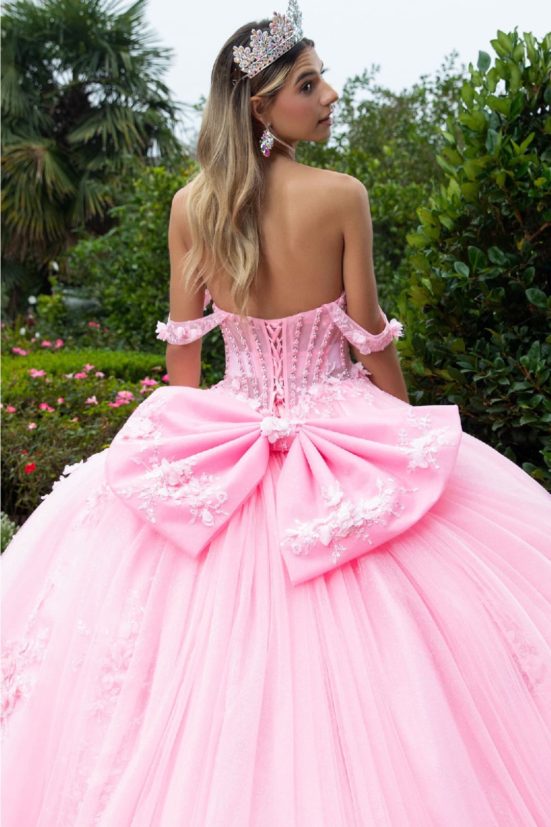 Off Shoulder Bow Ball Gown by GLS Gloria GL3576 - Quinceanera Dresses
