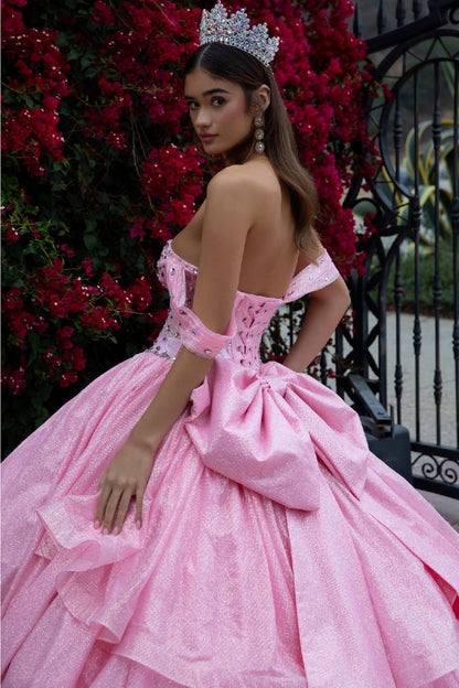 Off Shoulder Corset Ball Gown by GLS Gloria GL3527 - Quinceanera Dresses