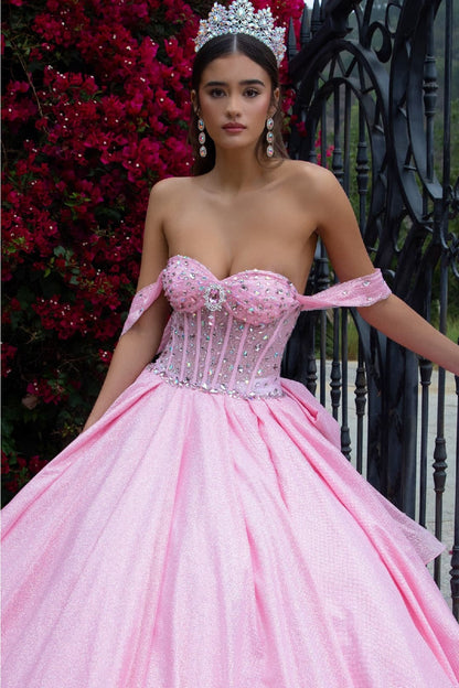 Off Shoulder Corset Ball Gown by GLS Gloria GL3527 - Quinceanera Dresses