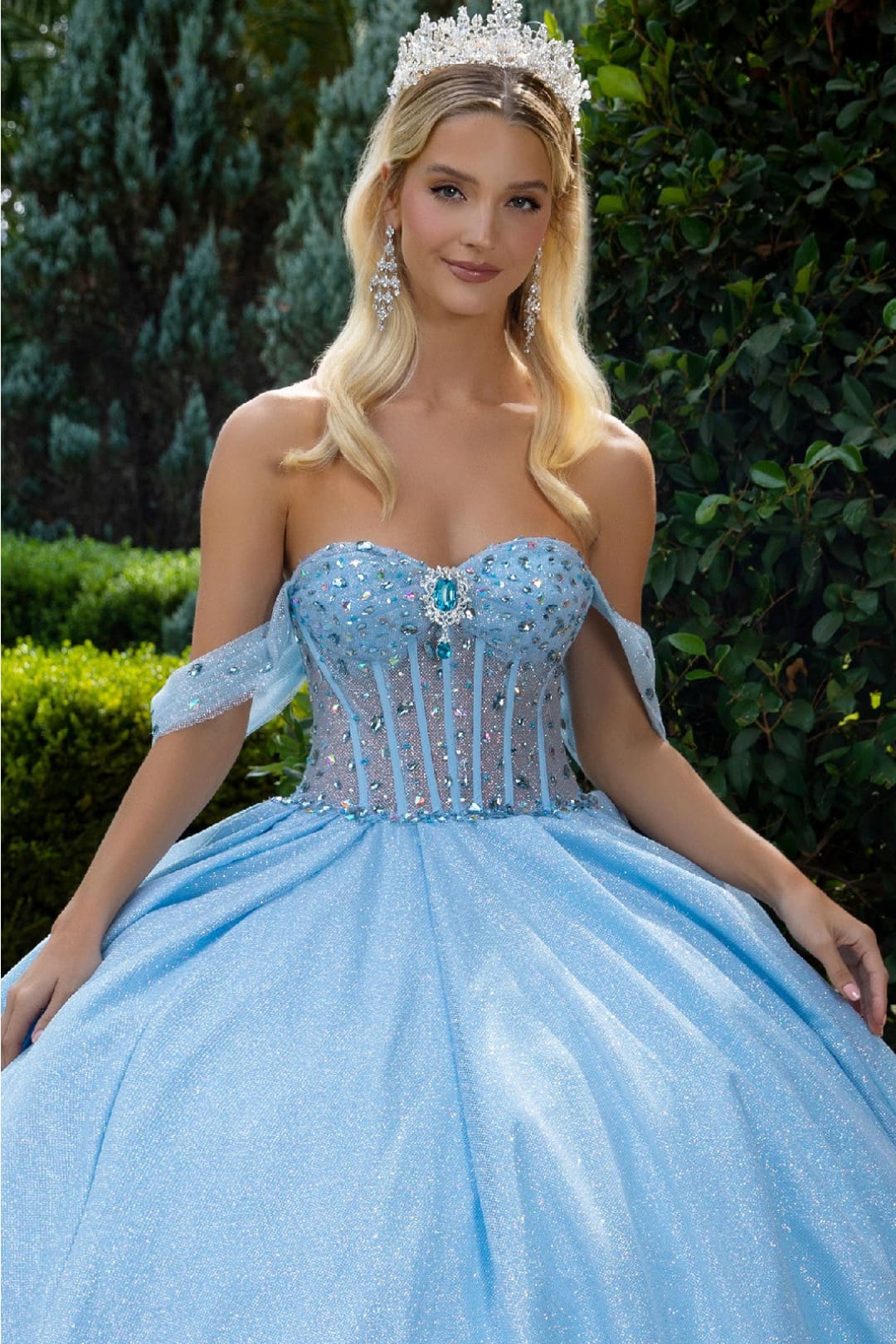 Off Shoulder Corset Ball Gown by GLS Gloria GL3527 - Quinceanera Dresses