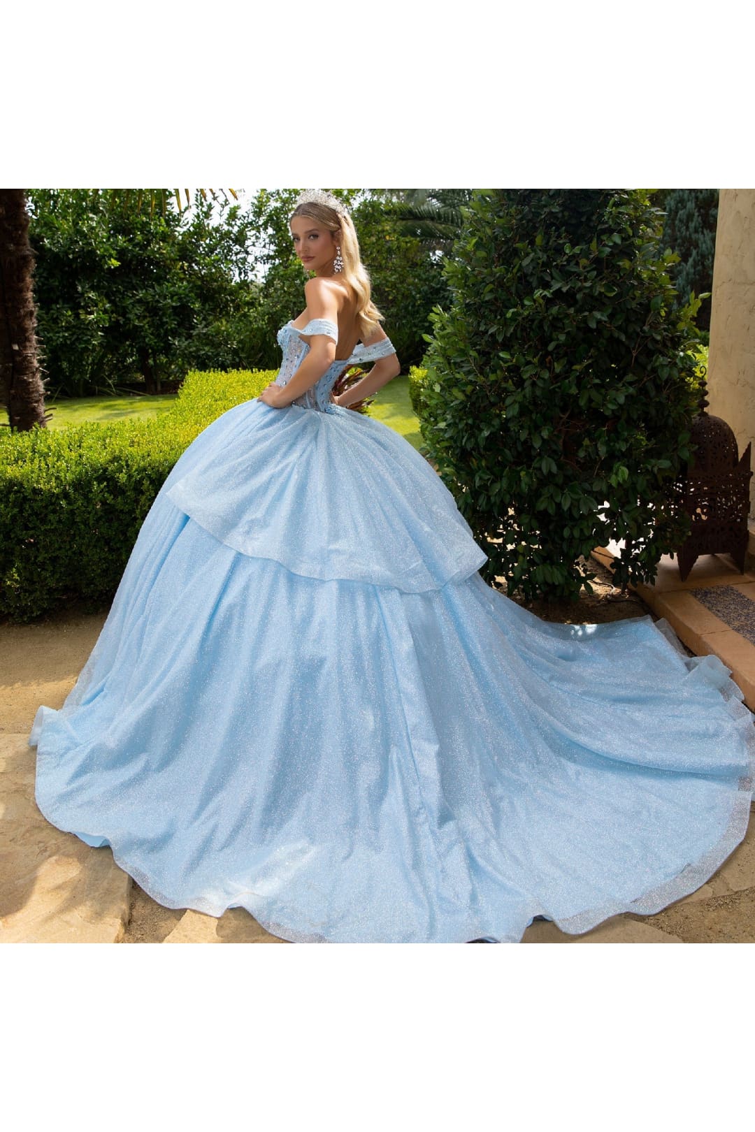 Off Shoulder Corset Ball Gown by GLS Gloria GL3527 - Quinceanera Dresses