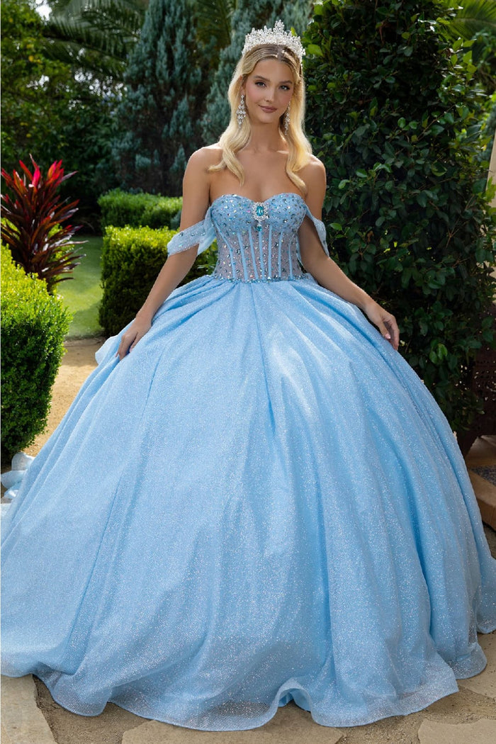 Off Shoulder Corset Ball Gown by GLS Gloria GL3527