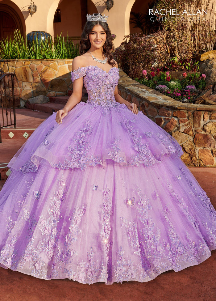 Rachel Allan RQ2179 Off Shoulder Corset Quinceanera Dress