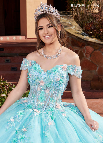 Rachel Allan RQ2179 Off Shoulder Corset Quinceanera Dress