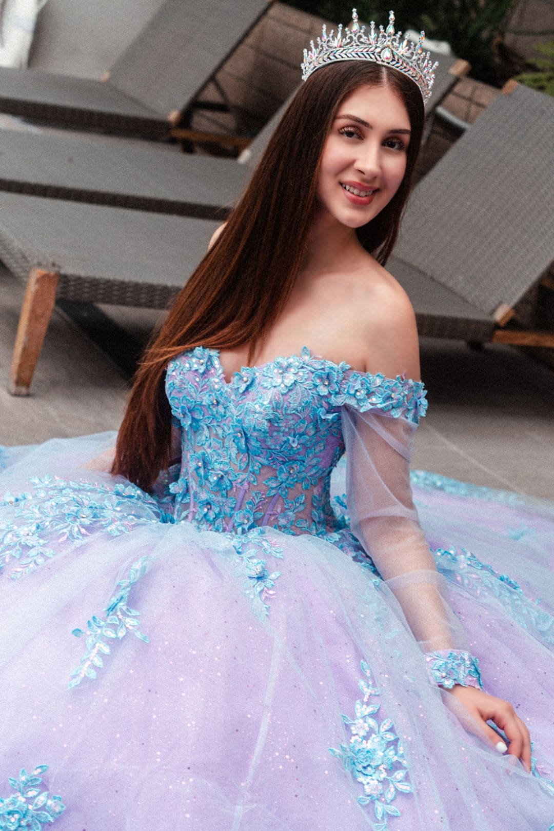 Off Shoulder Long Sleeve Ball Gown by GLS Gloria GL3503 - Quinceanera Dresses