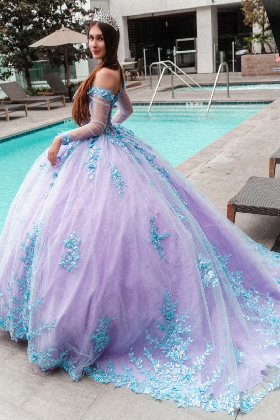 Off Shoulder Long Sleeve Ball Gown by GLS Gloria GL3503 - Quinceanera Dresses