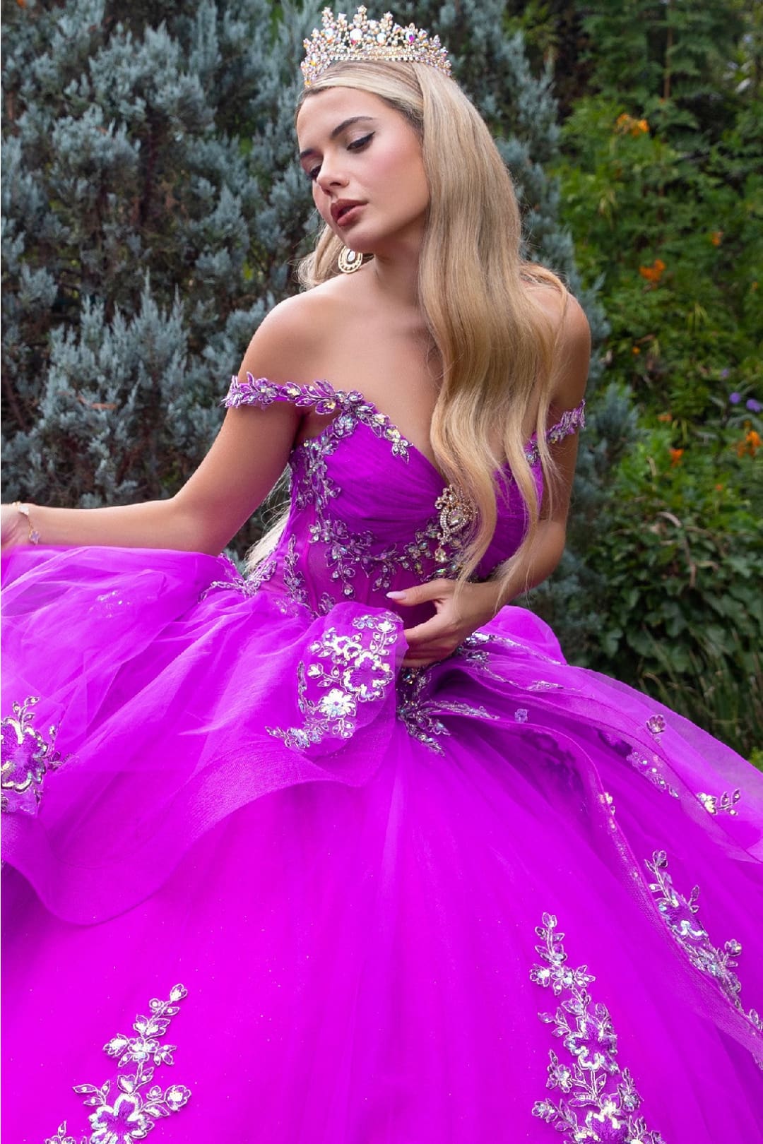 Off Shoulder Ruffled Ball Gown by GLS Gloria GL3548 - Quinceanera Dresses