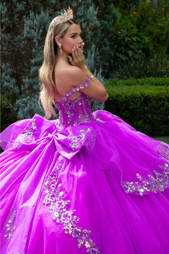 Off Shoulder Ruffled Ball Gown by GLS Gloria GL3548