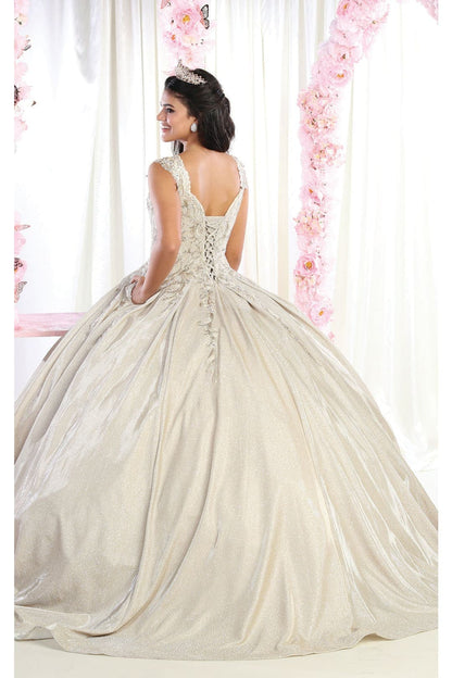 Quinceanera Dress Ball Gown Off The Shoulder Glitter & Plus Size