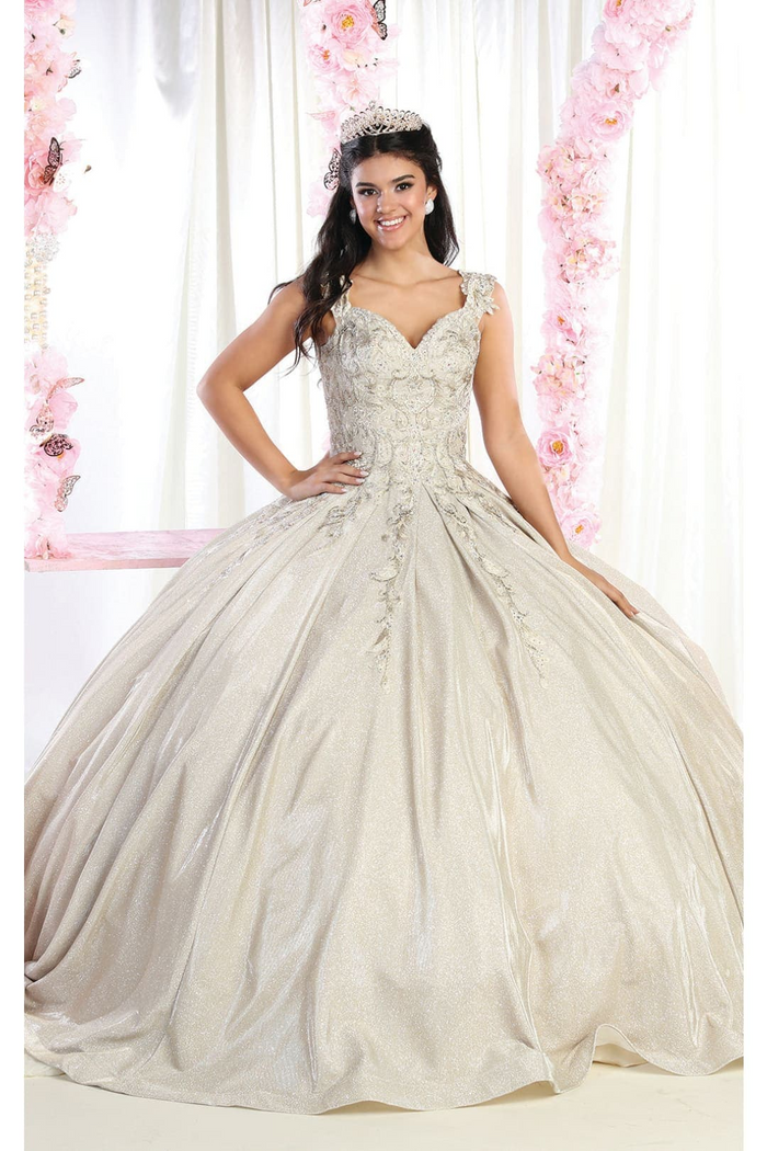 Quinceanera Dress Ball Gown Off The Shoulder Glitter & Plus Size
