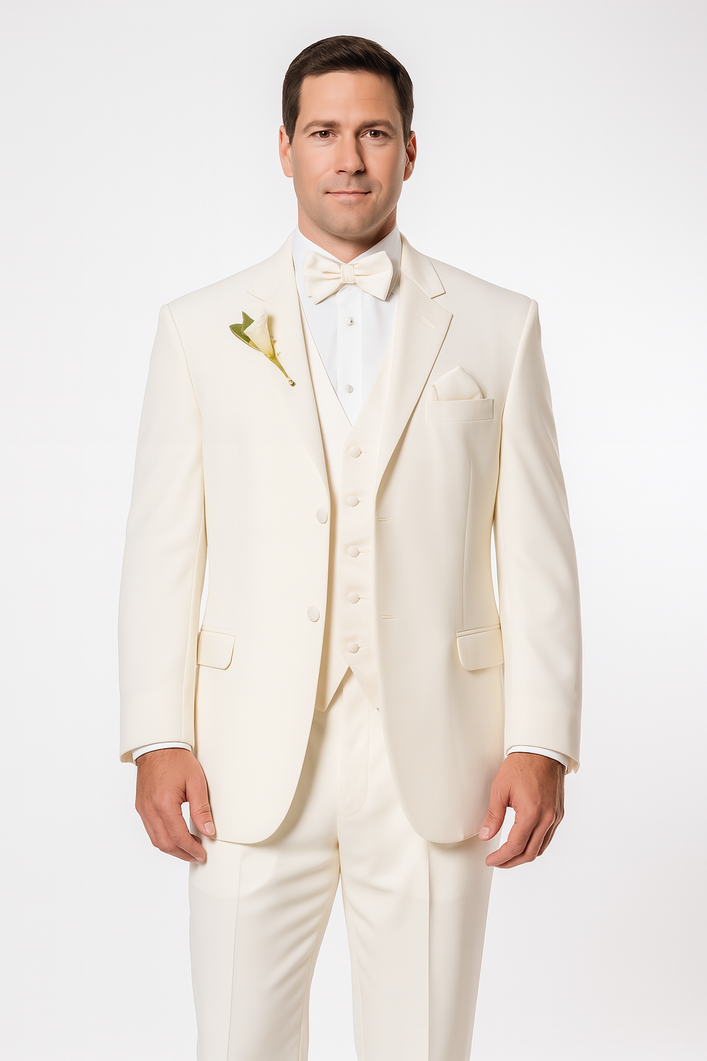 Off White~Ivory~Cream Men'S 2 Button Style Tuxedo Dress Suits