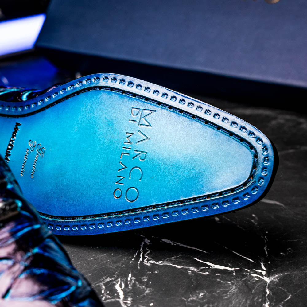 Marco Di Milano Olivieri - Royal Blue Leather Dress Shoe