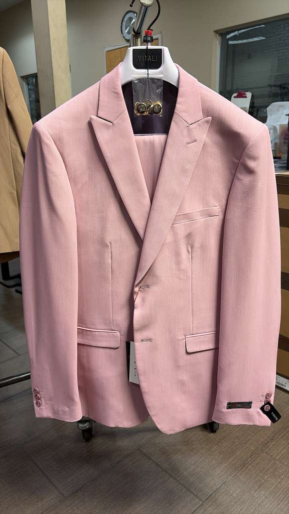 Vitali Brand Modern Fit Men’s Light Pink Formal Suit - Blush Color