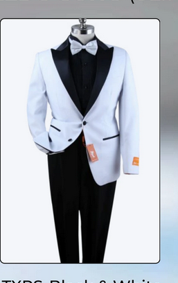 Men’s White and Black Tuxedo Suit with Shorts – Modern Formal Blazer and Short Pants Set for Wedding, Prom Suit