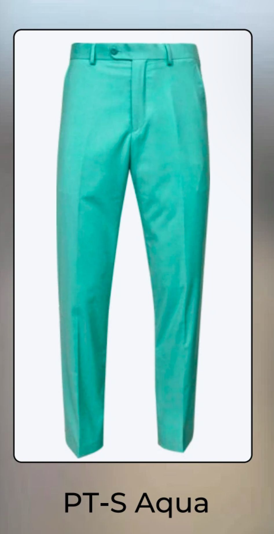 Mens Aqua Dress Pants  Slim Fit Stylish Formal Trousers for Parties and Casual Wear in Turqoise Color