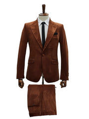 mens-brown-velvet-2-piece-suit-luxury-slim-fit-formal-blazer-and-pants-set-in-rust-copper-color